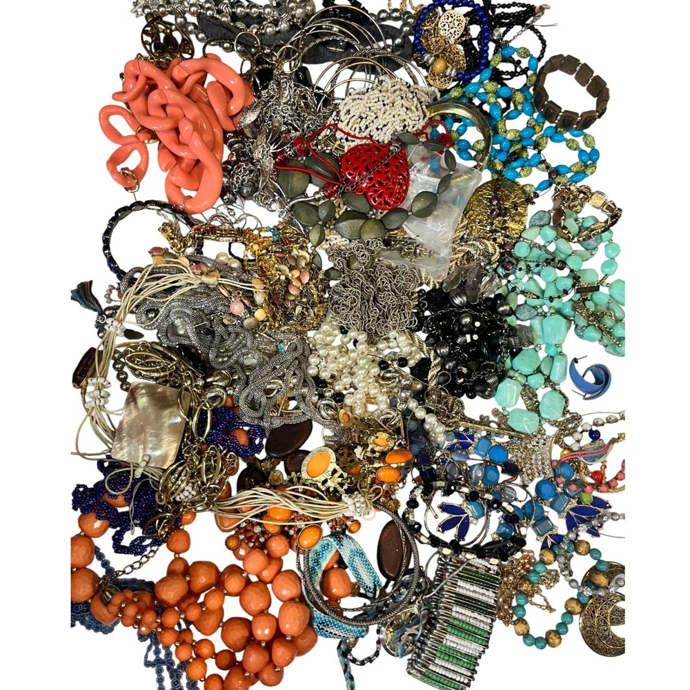 Five Pound Bagged Items All WearableMixed Jewelry ResellerLot- Lot 10